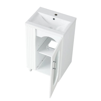 Modern 20" Freestanding Bathroom Vanity w/Drop-in Sink