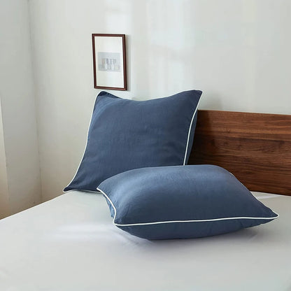 Unique Washed Linen Euro Pillow Sham-Set of 2