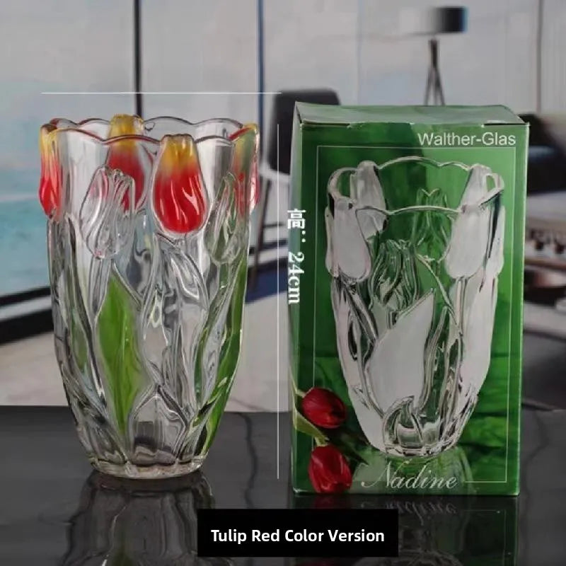 Modern/European Style Decorative Crystal Glass Flower Vase 