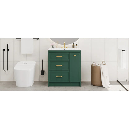 Classic 30" Bathroom Vanity Set w/Premium Ceramic Sink