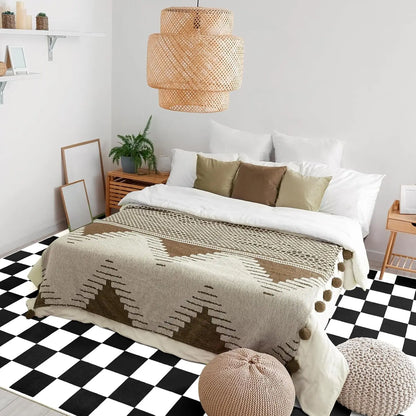 Classic Soft & Washable Checkerboard Rug