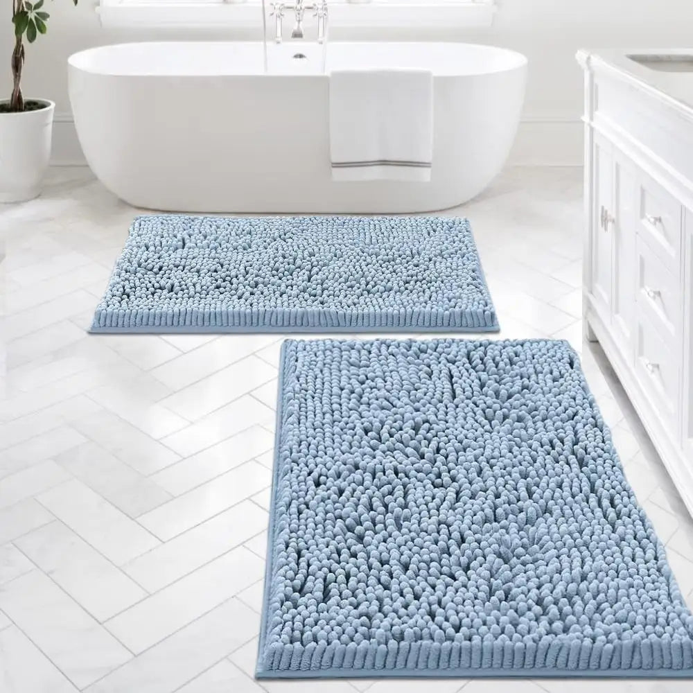 Luxury Chenille Shag Bath Mats
