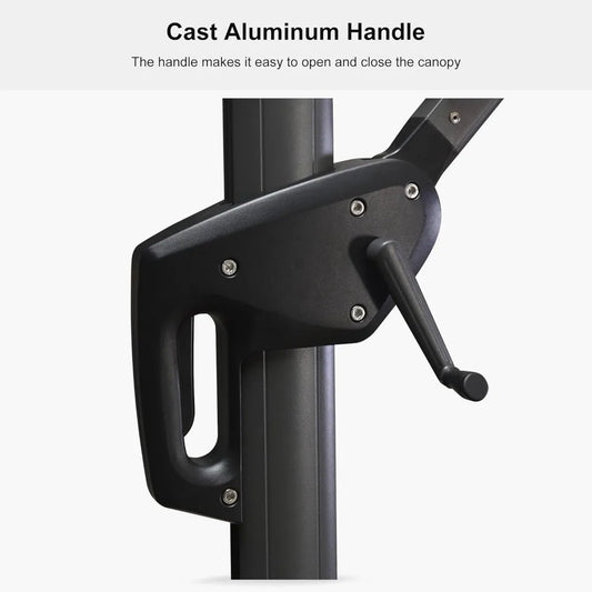 Outdoor All Aluminum Square Cantilever Umbrella