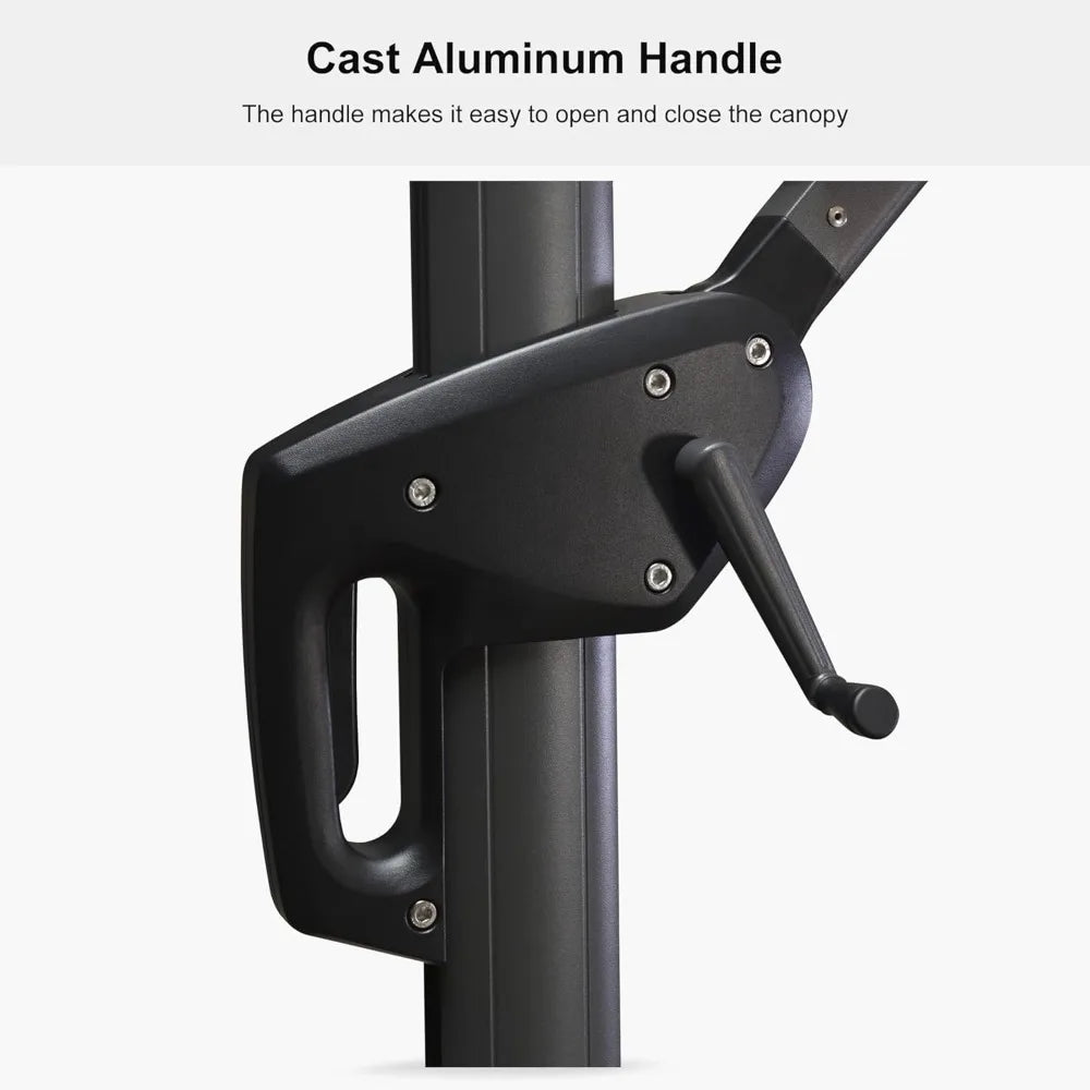 Outdoor All Aluminum Square Cantilever Umbrella