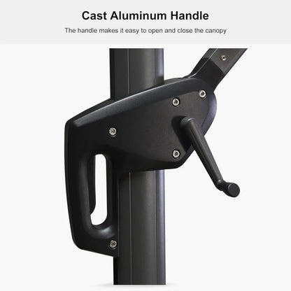 Outdoor All Aluminum Square Cantilever Umbrella