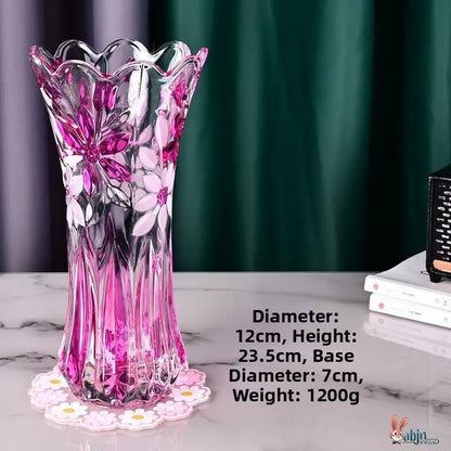 Minimalist Style Multi-Color Glass Flower Vase