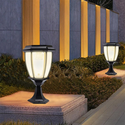 Victoria Modern Outdoor Solar Powered Pillar Light