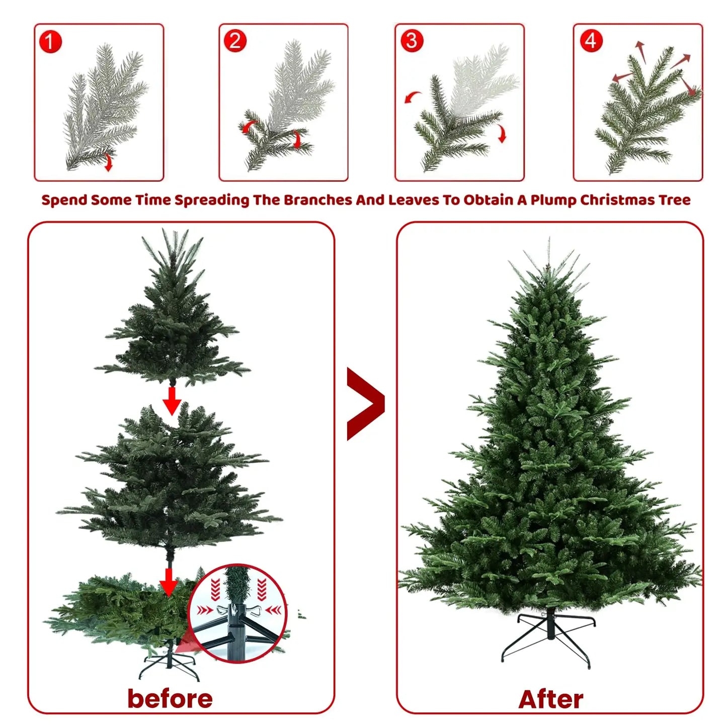 Pre-Lit Lifelike 7.5' Fir Christmas Tree
