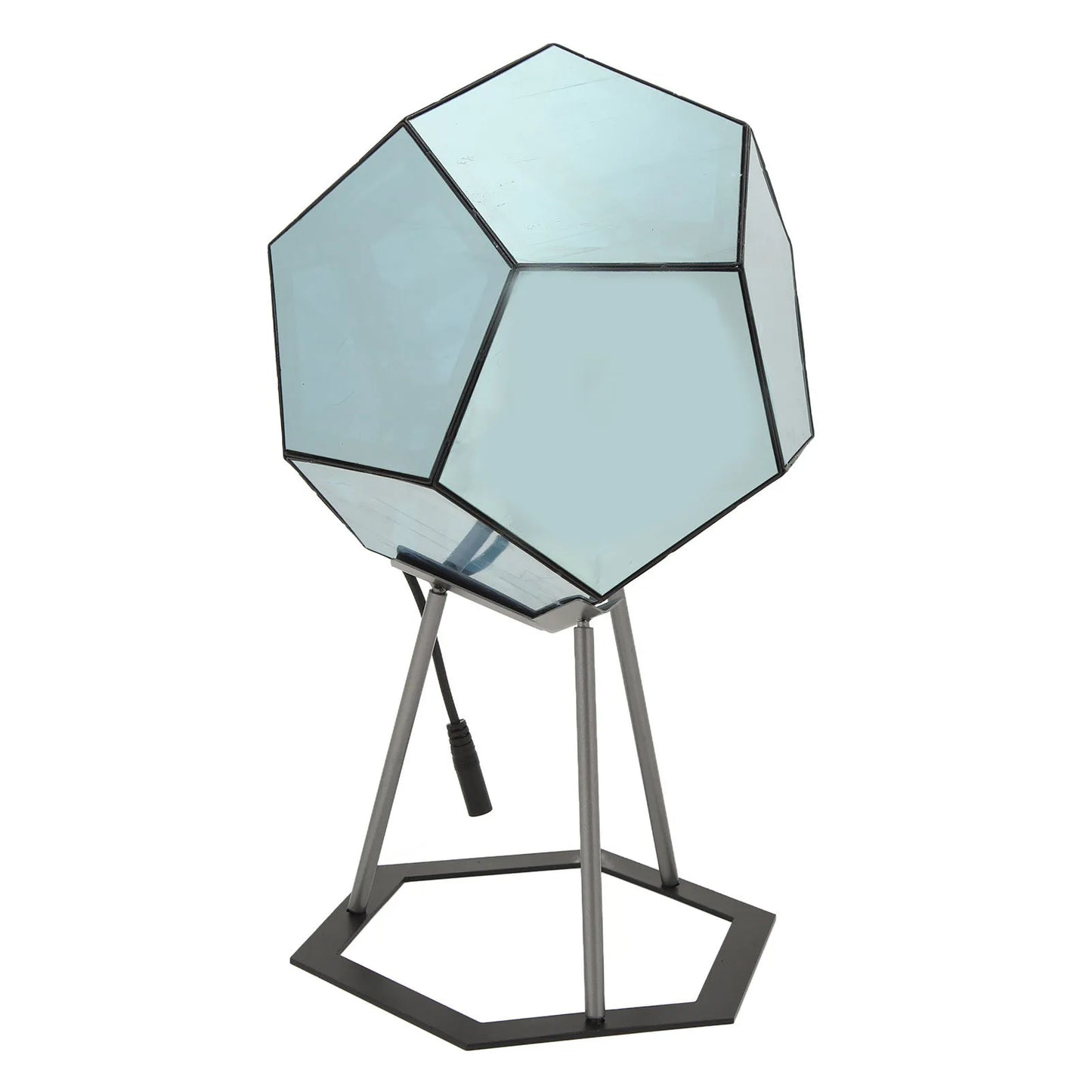 Adjustable USB 3D LED Cube Light illuminating a bedroom with soothing colors, demonstrating its versatility as a night light.