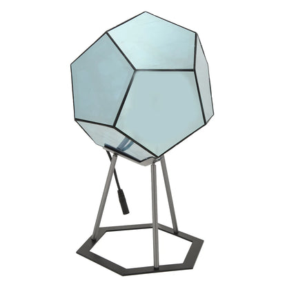 Adjustable USB 3D LED Cube Light illuminating a bedroom with soothing colors, demonstrating its versatility as a night light.