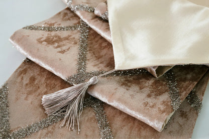Long Strip Table Runner on an oval table - This long table runner fits various table shapes effortlessly.