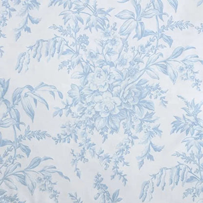 Image of shams included with the Bedford Blue Floral Comforter Set, designed with an 8" end cap closure for a polished finish.