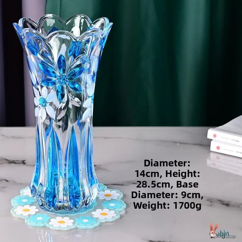 Minimalist Style Multi-Color Glass Flower Vase
