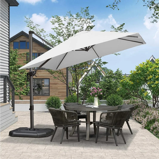 Outdoor All Aluminum Square Cantilever Umbrella