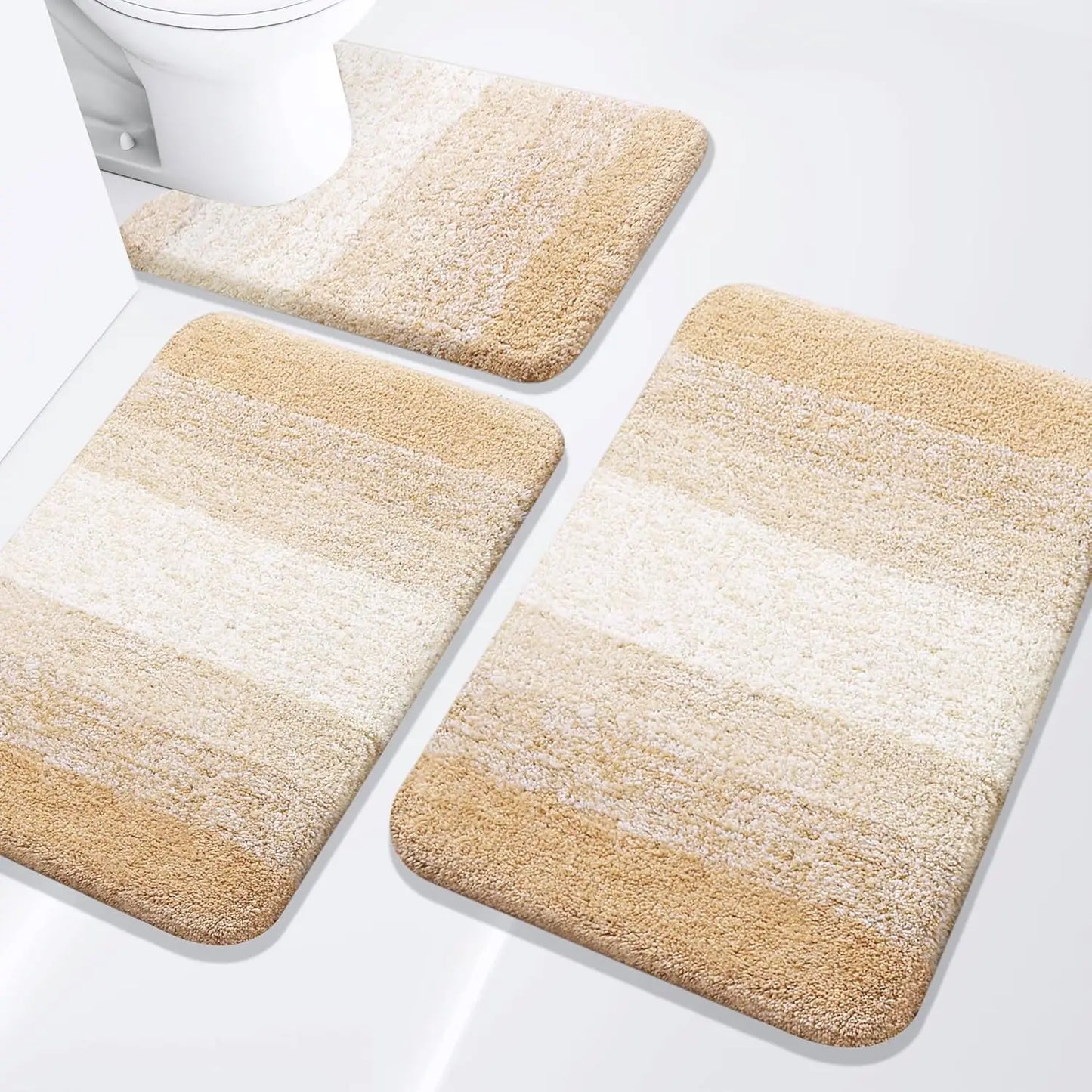 Extra Soft & Absorbent Bathroom Rugs~ 3 Piece Set