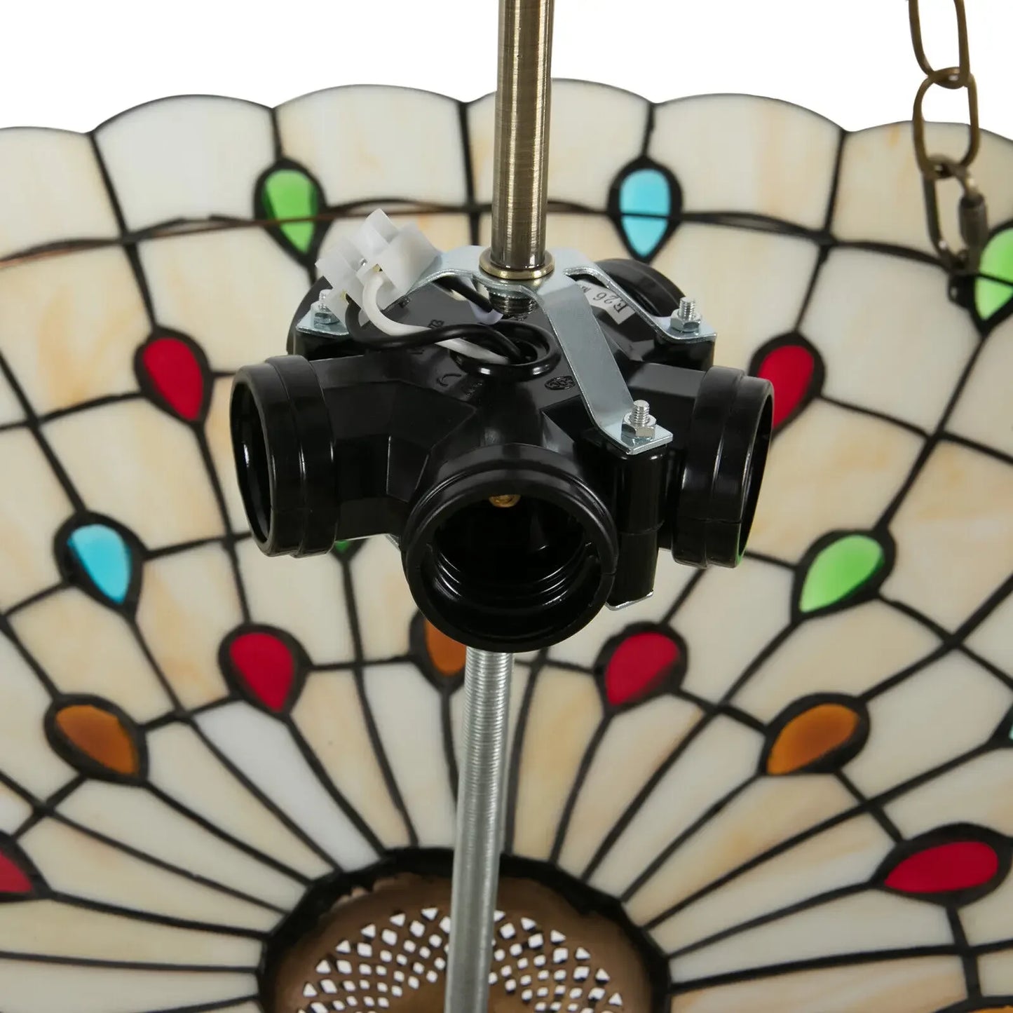Classic Tiffany-Style Stained Glass Pendant Light