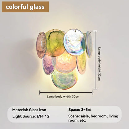 French Style Handmade Murano Glass Wall Lamp