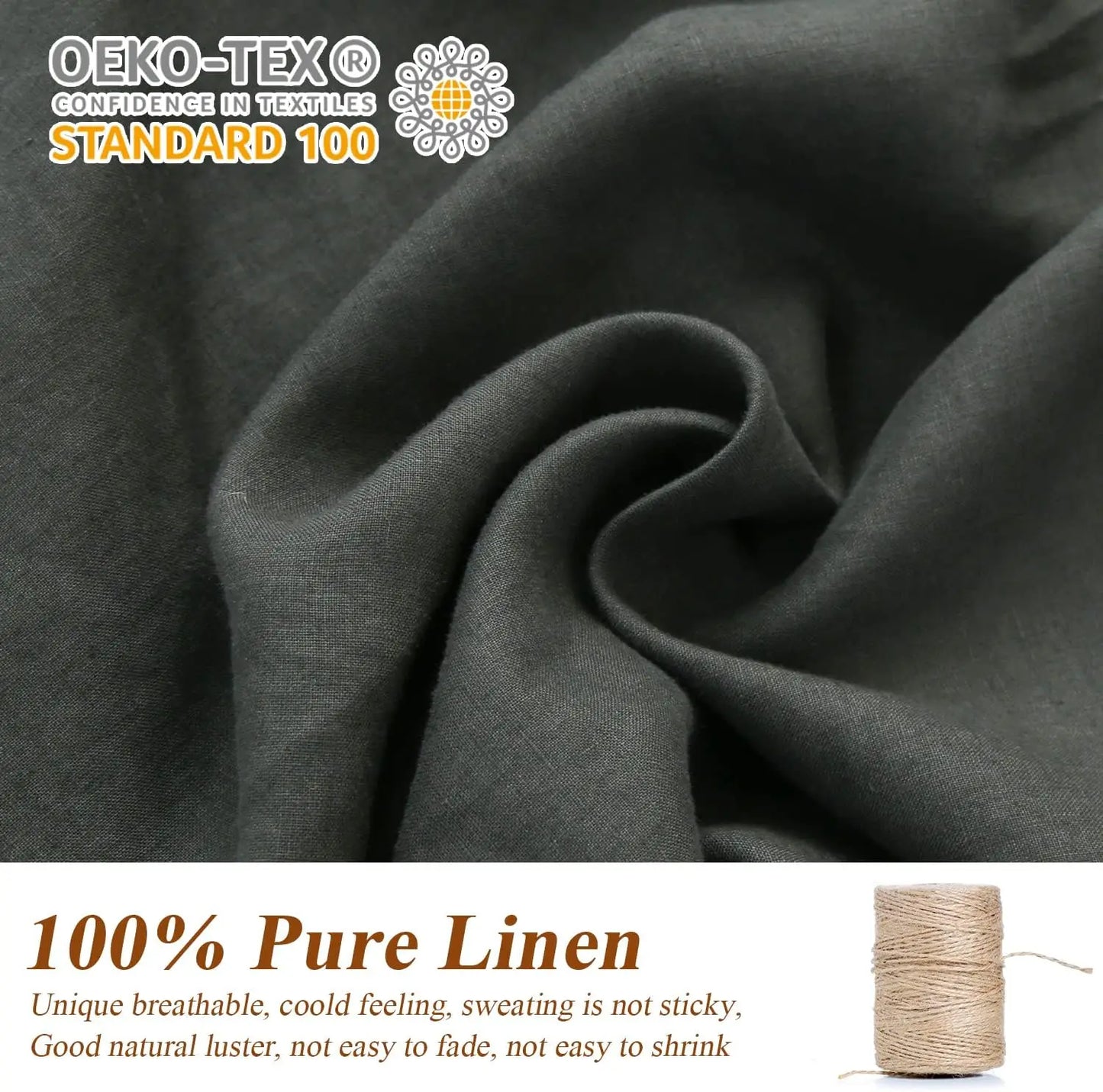 Unique Washed Linen Euro Pillow Sham-Set of 2