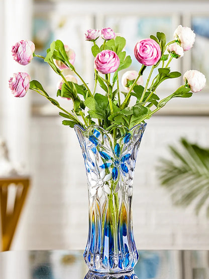 Minimalist Style Multi-Color Glass Flower Vase