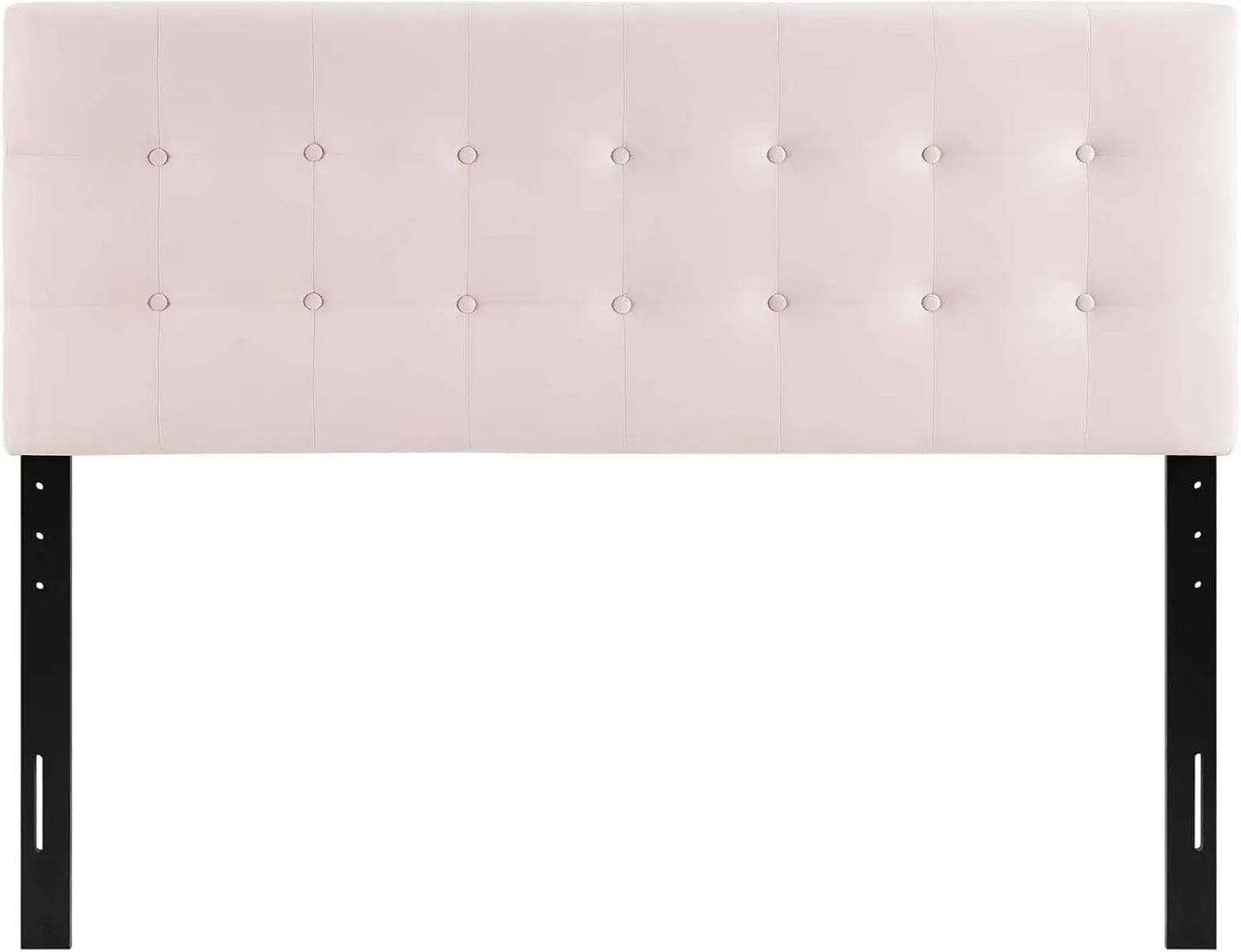 Elegant Queen Size Velvet Pink Headboard w/Tufted Design