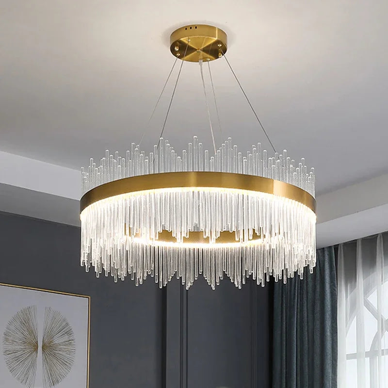 Modern LED Dimmable Crystal Chandelier