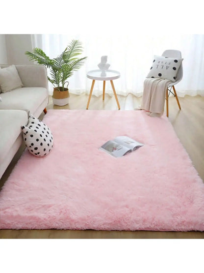 Fluffy Shag Area Rug elevating the decor of a nursery with its soft texture.