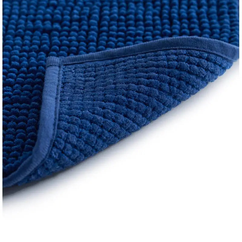 Soft & Cozy High Pile Chenille Navy Blue Bath Mat