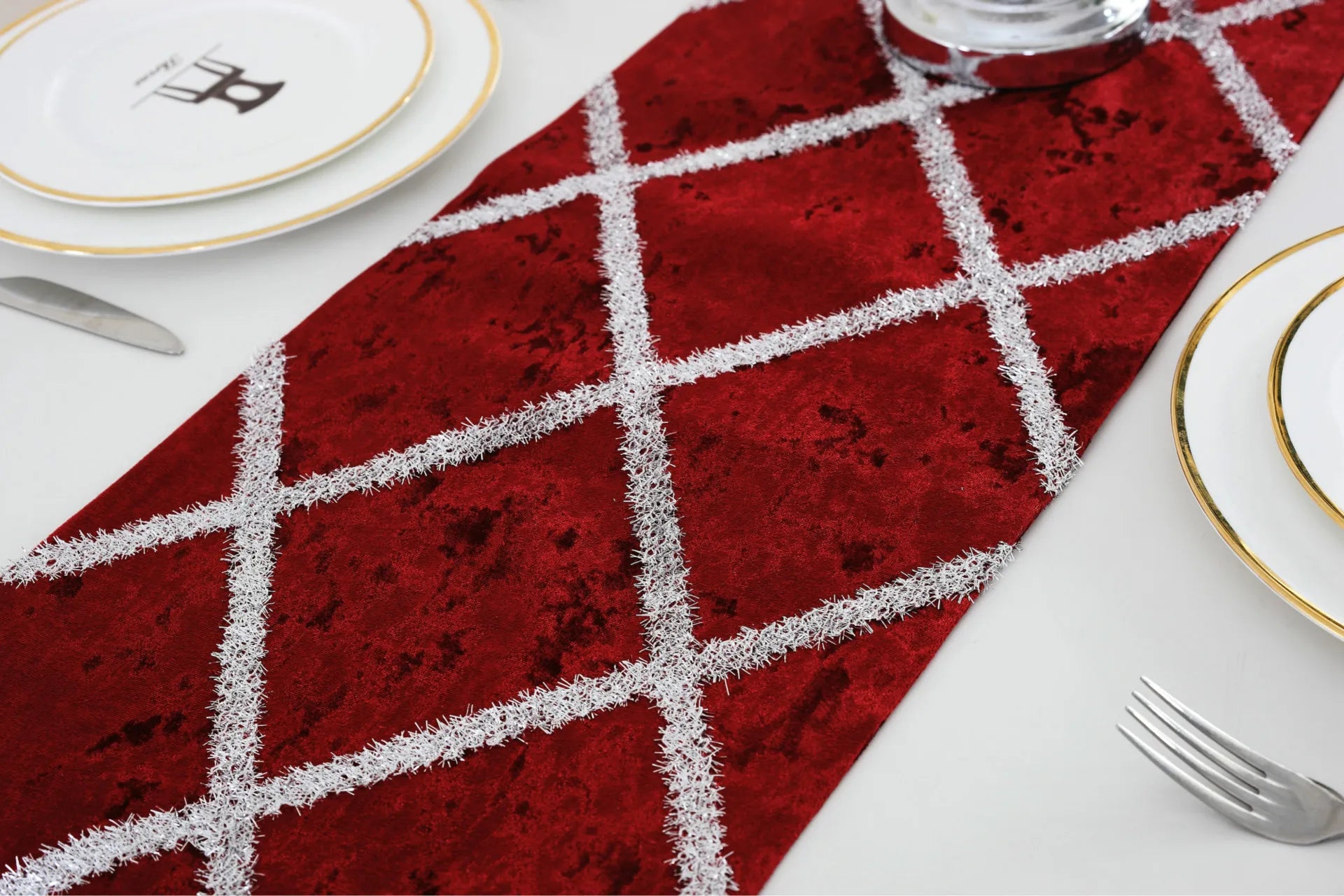 Long Strip Table Runner rolled up - Easy storage solution for your long table runner.