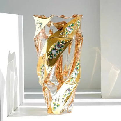 Upscale Thickened Crystal Glass Flower Vase