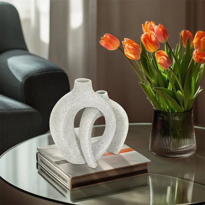 Modern Hollow Snuggle Vase~Set of 2
