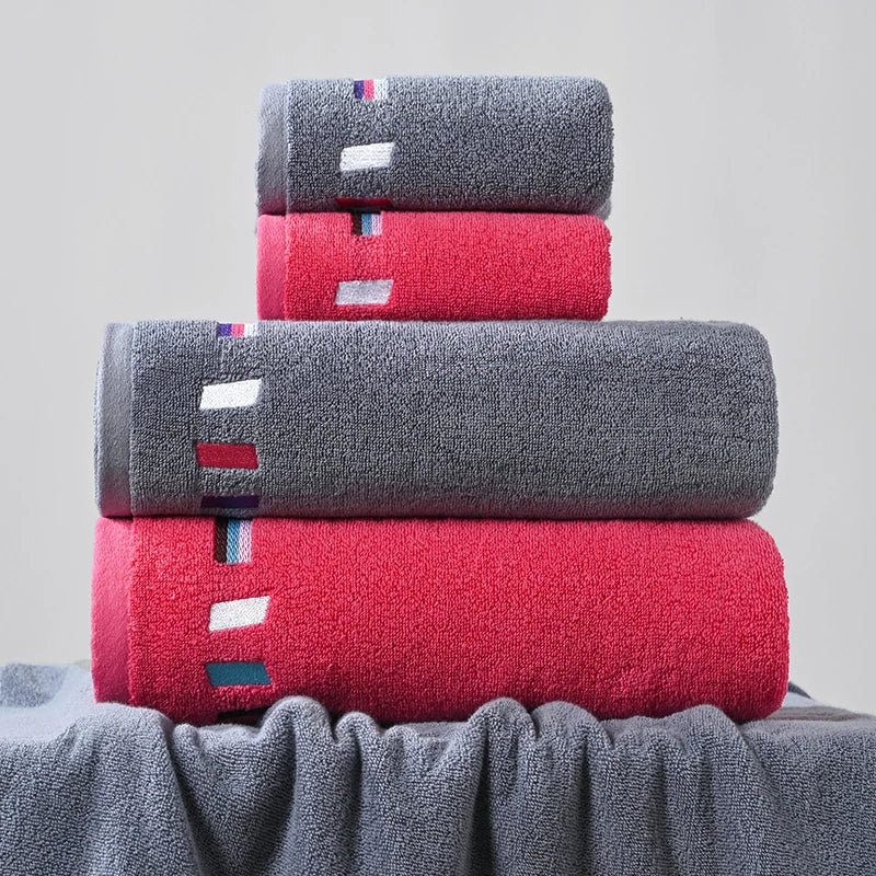 Soft & Absorbent 100% Cotton Large Bath Towel Set