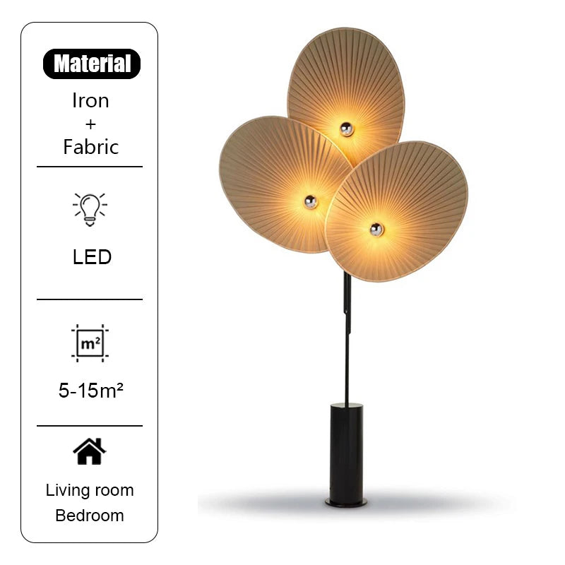 Elegant Modern Triple Floral Floor Lamp proudly displayed in a stylish boutique.