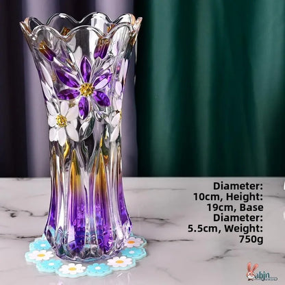 Minimalist Style Multi-Color Glass Flower Vase