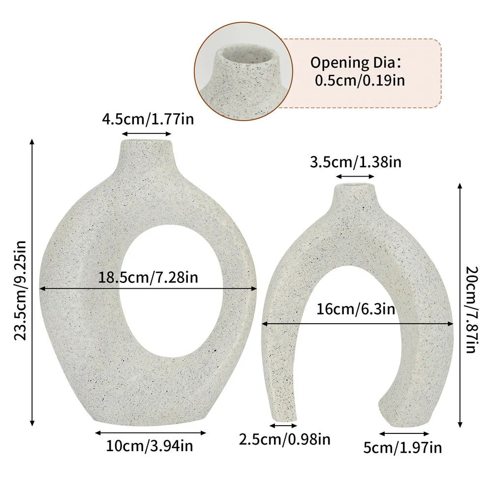Modern Hollow Snuggle Vase~Set of 2