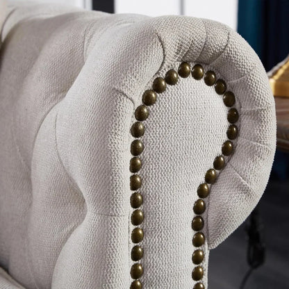 Classic & Luxurious 3-Seater Chesterfield Sofa w/Nailhead Trim