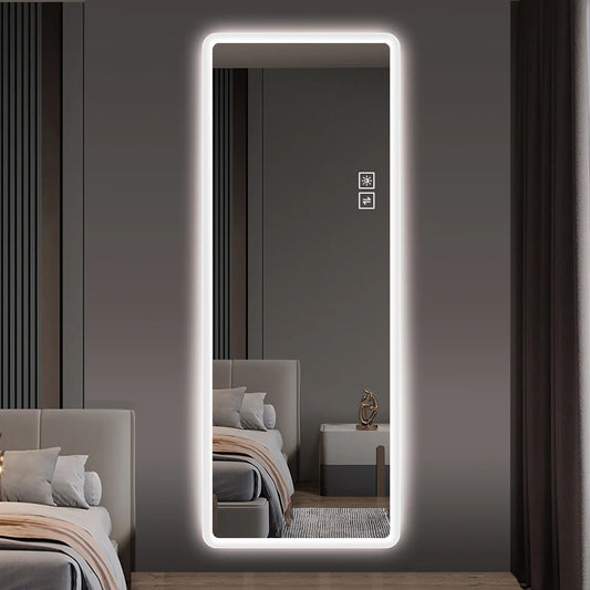 Artsy & Modern 65" Tall LED Lamp Full Length Mirror