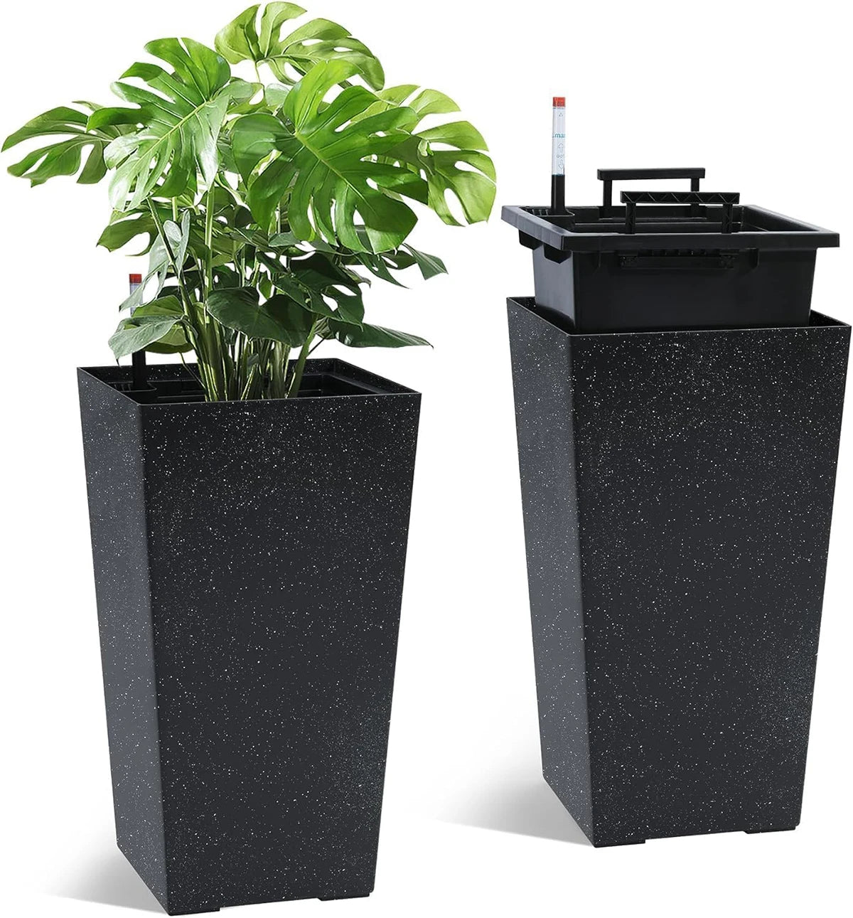 Stylish Tall Indoor/Outdoor Rectangular Planters(Set of 2)