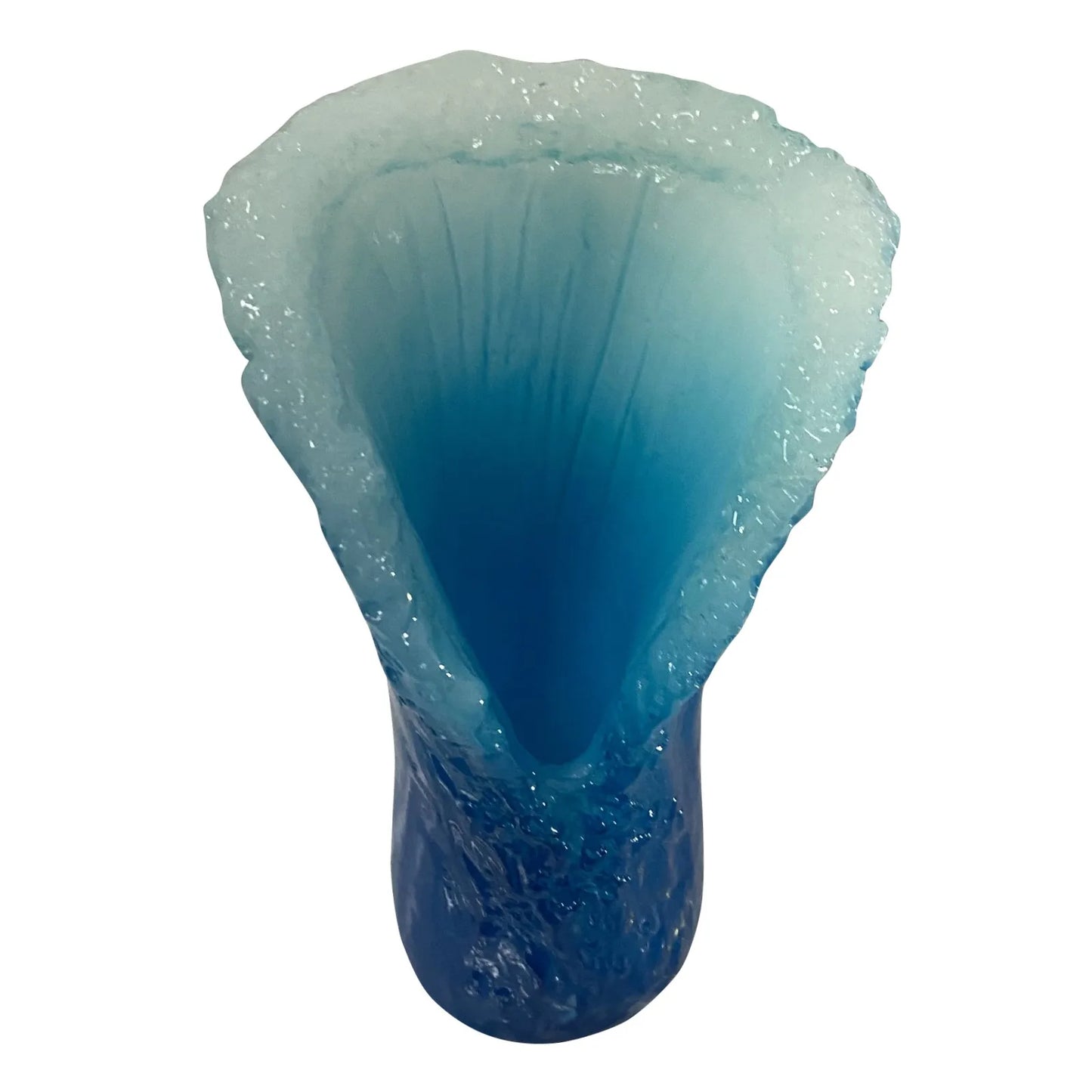 Modern &  Majestical Ocean Blue Sea Wave Resin Flower Vase