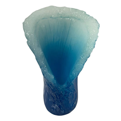 Modern &  Majestical Ocean Blue Sea Wave Resin Flower Vase