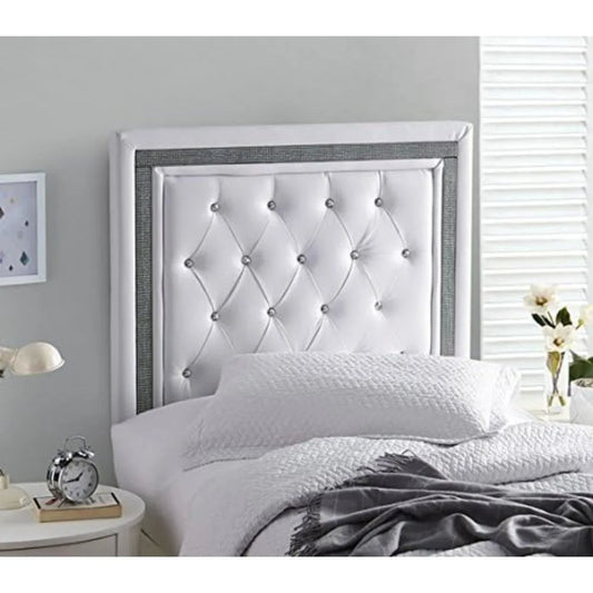College Dorm Headboard With Black Crystal Border