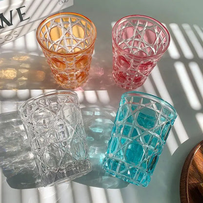 Elegant Hand-Carved 6-Piece Cut-Crystal Tumblers Set with intricate designs suitable for special occasions.