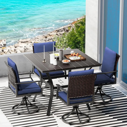 5-piece Metal Outdoor Patio Dining Set 
