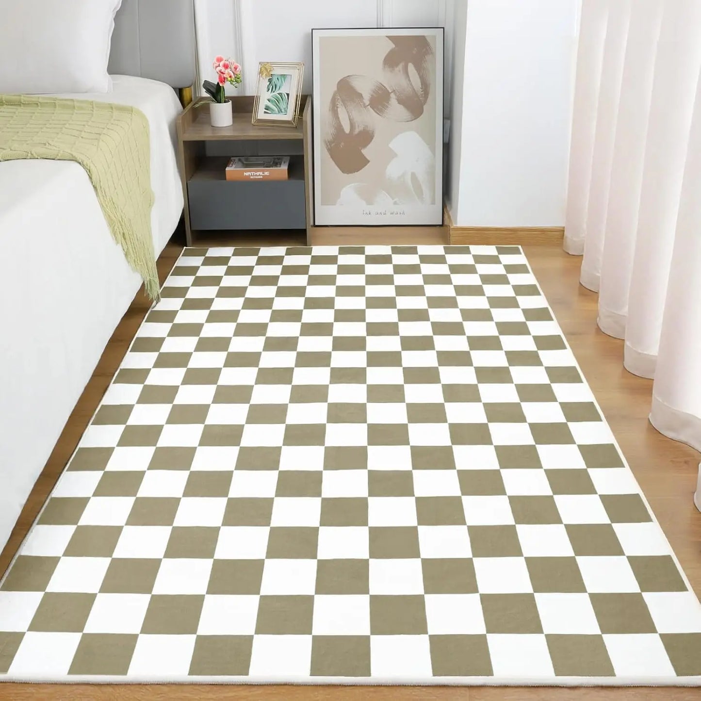 Classic Soft & Washable Checkerboard Rug