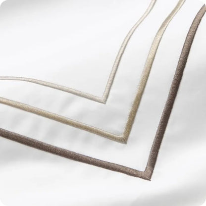 Serene bedroom aesthetic featuring Luxury Egyptian Cotton Duvet Cover Set, emphasizing its fade-resistant and skin-friendly properties.