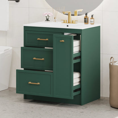 Classic 30" Bathroom Vanity Set w/Premium Ceramic Sink