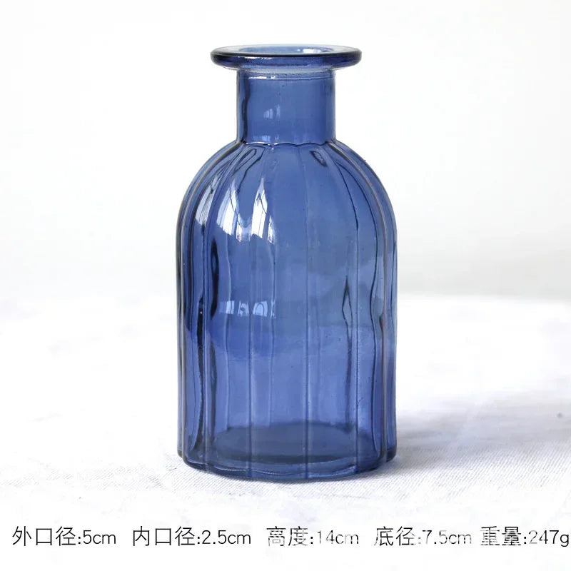 Modern Decorative Small Fresh Flower Glass Tabletop Vases