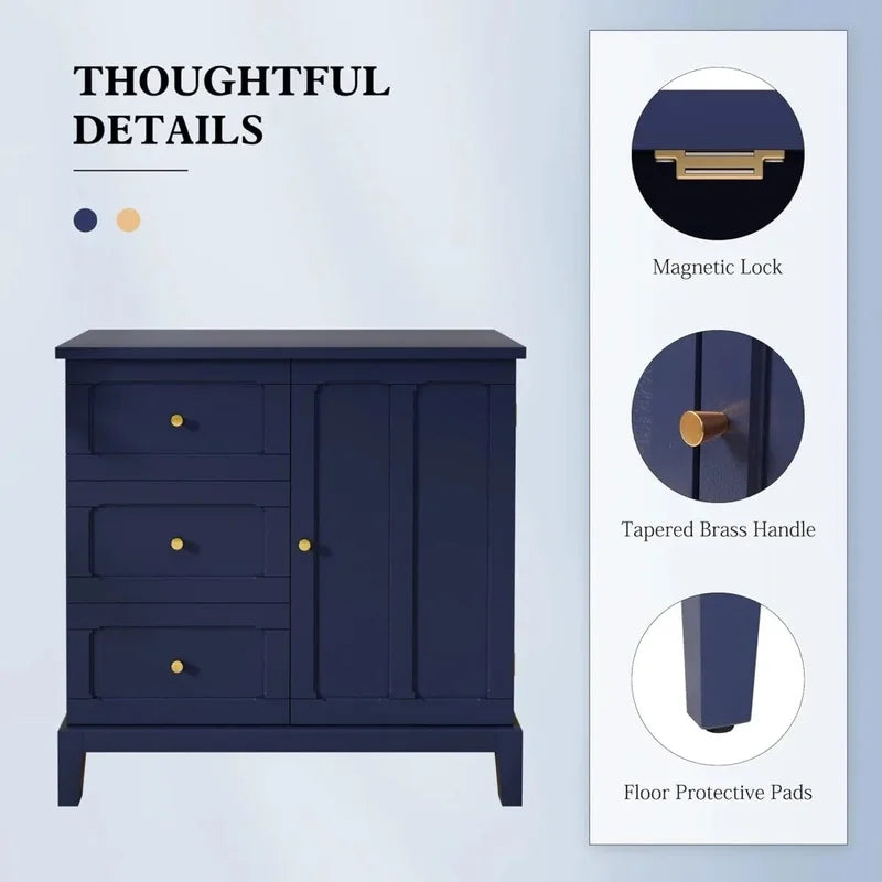 Sideboard/Wooden Storage Cabinet w/Three Drawers