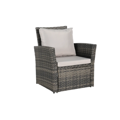4-Piece Outdoor Modular Rattan Wicker Patio Set