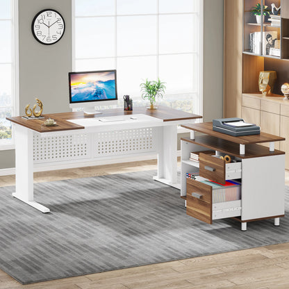 Modern 63" Executive Versatile L-shaped Desk