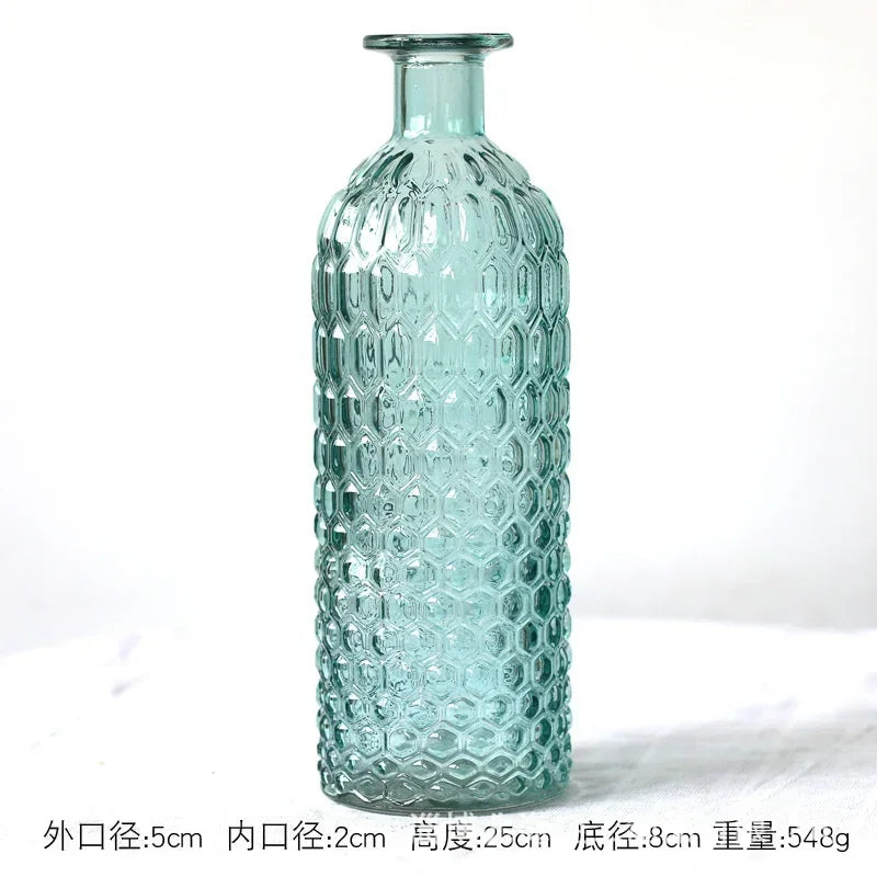 Modern Decorative Small Fresh Flower Glass Tabletop Vases